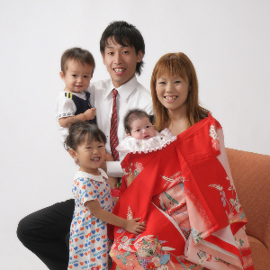 お宮参り 家族写真