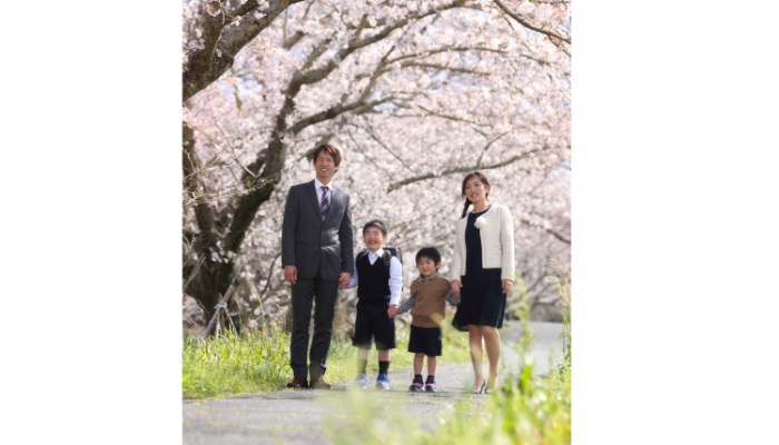 家族写真　ロケーション　入学　撮影　玉名